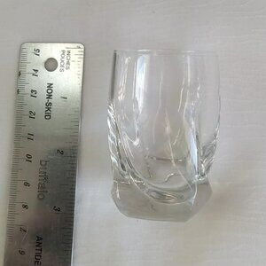 Beautiful vintage small glass with a heavy base and square bottom X 1